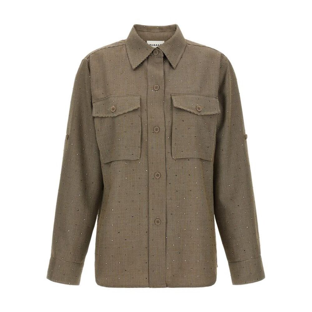 P.A.R.O.S.H. Brown Polyester Women's Blouse